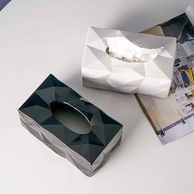 Elegant Geometric Tissue Box for Home and Office Decor