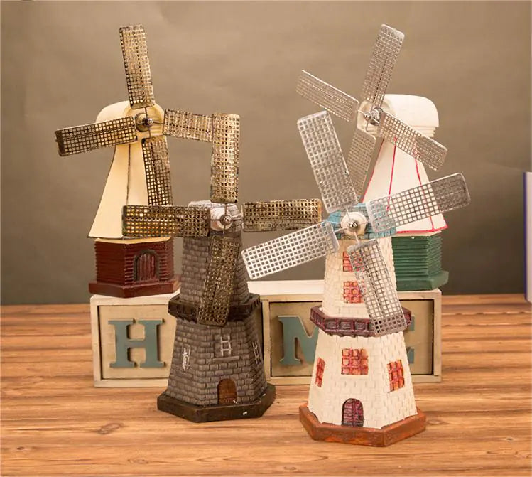 Creative Dutch Windmill Resin Gift and Home Decor