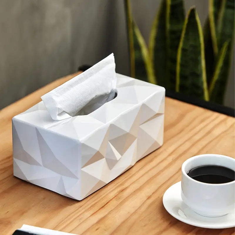 Elegant Geometric Tissue Box for Home and Office Decor