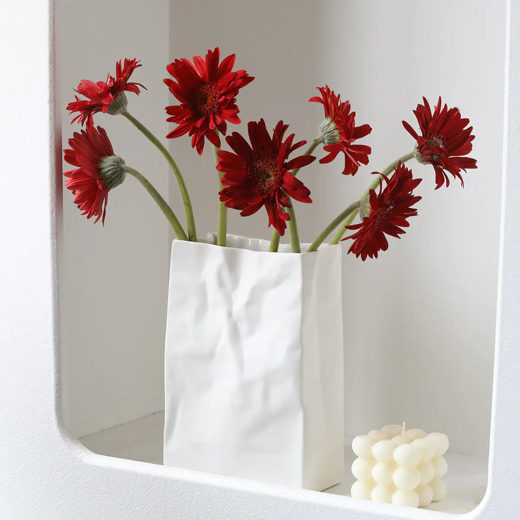 Ceramic Flower Vase for Home Decor and Centerpieces