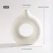 Modern White Ceramic Vase for Home Decor and Events