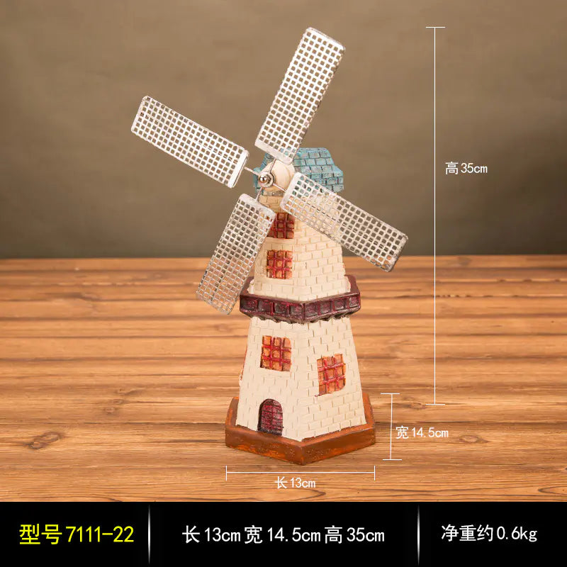 Creative Dutch Windmill Resin Gift and Home Decor