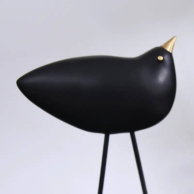 Nordic Minimalist Black and White Bird Home Decor Piece